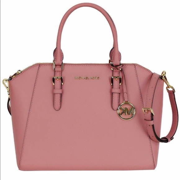 👜💕Michael Kors Large Top Zip Satchel Rose Pink - Picture 4 of 8